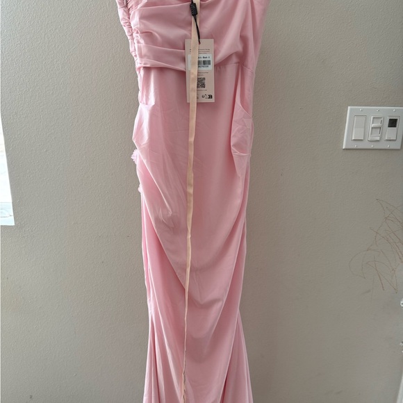 Oh Polly! Aveline Draped Floral-Appliqué Maxi Dress in Blush - Picture 9 of 12